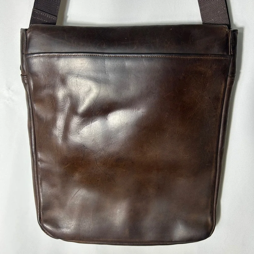 Waterfield Designs Muzetto Messenger Bag Brown Leather Waxed Canvas Made in‎ SF